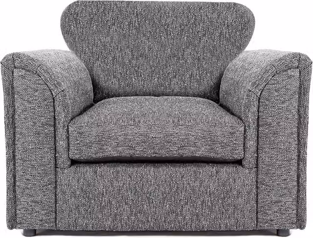 Byron Dundee Chenille Fabric Single Seater Armchair in Grey by Furnishings For Less UK – 1