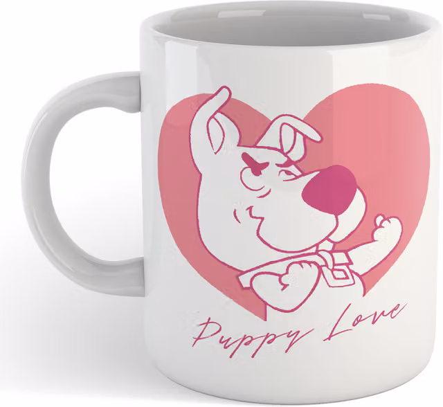 Official Scooby Doo Puppy Love Ceramic Mug in White