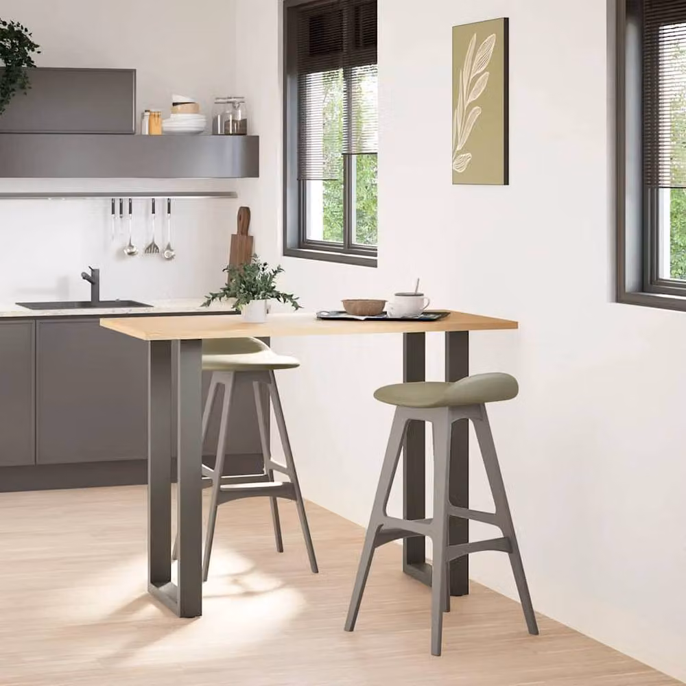 Berkfield Home U-Shaped Coffee Table Legs, 2 Piece Anthracite Steel Set, H 100 x W 40 cm – 2