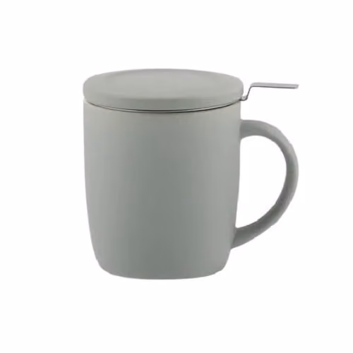 GM Garden and Home Stoneware Brewmug with Lid in Green, W: 9 cm, D: 9 cm, H: 11 cm – 1