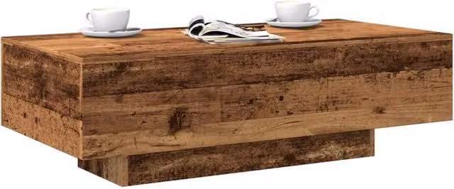 Berkfield Home Rustic Old Wood Coffee Table in Brown, W/D/H: 100 x 49.5 x 31 cm