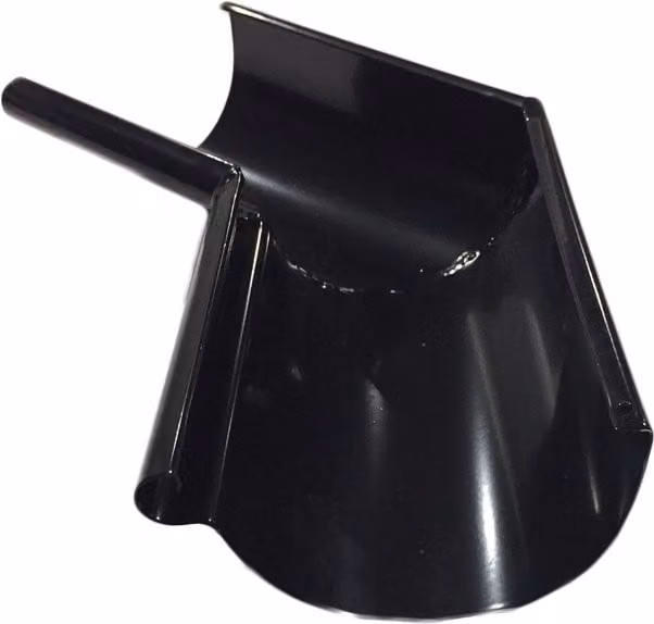 Galeco Black Galvanised Steel Half Round Gutter Internal Angle 135 Degree 120mm
