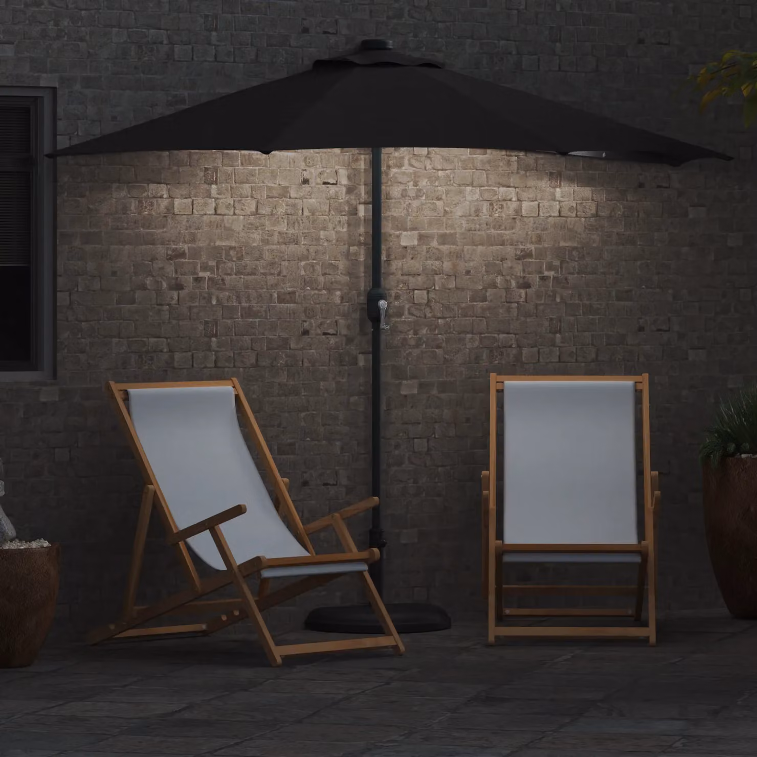 Berkfield Home Black Garden Parasol with Aluminium Frame and Polyester Fabric, 280 cm Diameter – 3