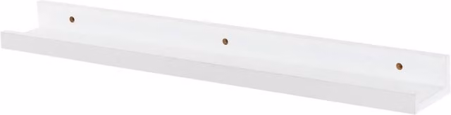 Harbour Housewares Kids Floating Gallery Bookshelf, White, W/D/H: 57 x 8 x 1 cm