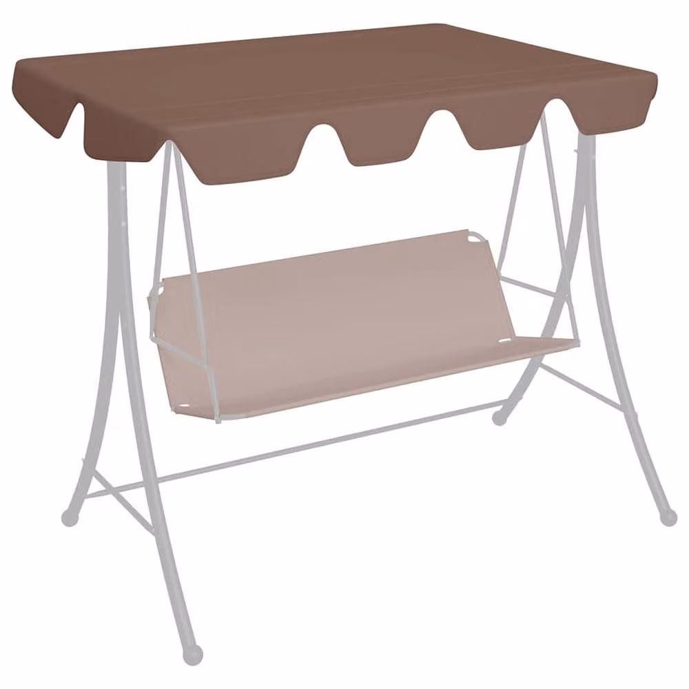 Berkfield Home Replacement Canopy for Garden Swing, Brown, W: 150 cm, D: 105 cm, H: 70 cm – 2
