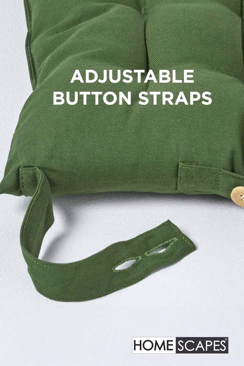 Homescapes Set of 4 Green Cotton Quilted Seat Pads, W/D/H: 40 x 40 x 6.5 cm – 4