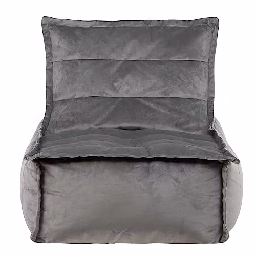 icon Dolce Velvet Bean Bag Lounger Set of 2, Grey – 7