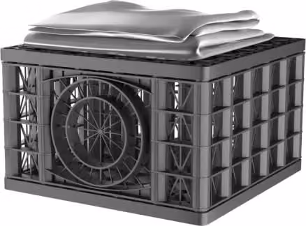 Rainsmart 65 Tonne Shallow Soakaway Crate with Membrane, Black, 0.13 Cubic Metres
