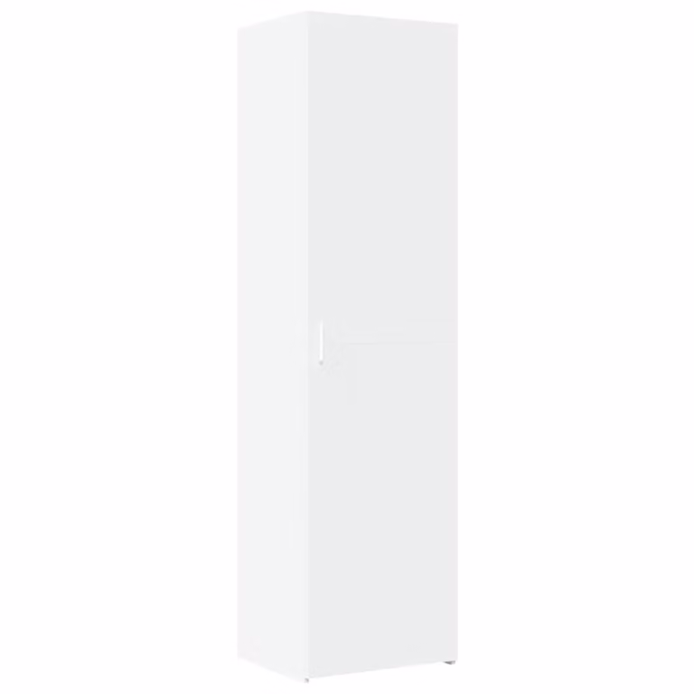 Berkfield Home White MDF Highboard with Internal Shelves and Hinged Doors, W/D/H: 50 x 42.5 x 185 cm
