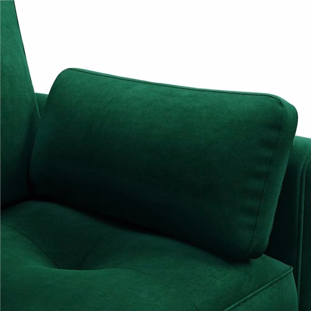 NESTLUNE Green Fabric 2 Seater Upholstered Sofa – 6