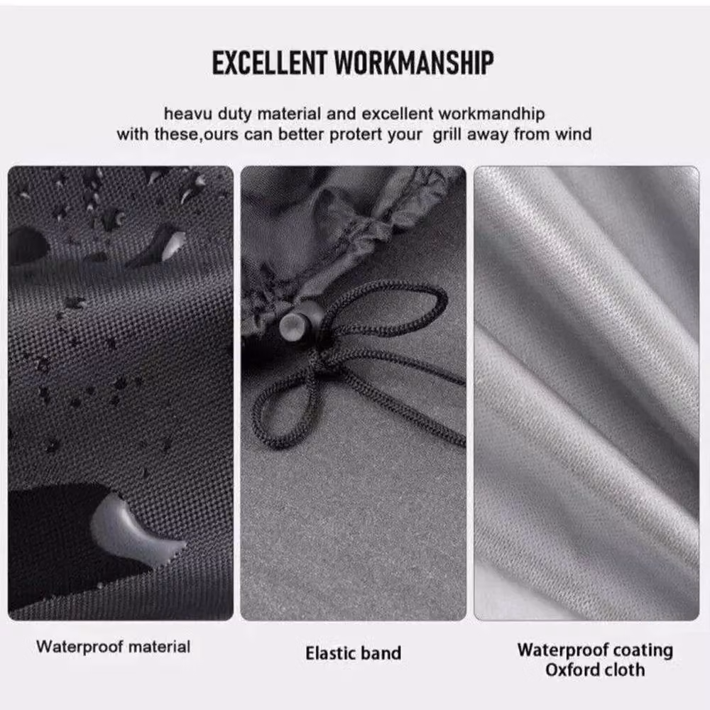 SPETLEK Waterproof Black Barbecue Grill Cover, W/D/H: 100 x 60 x 77 cm – 5