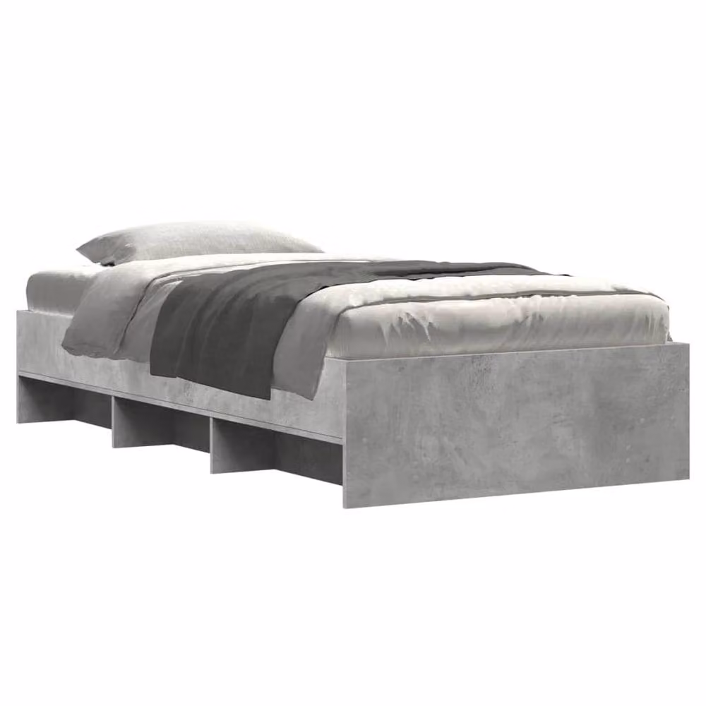 Berkfield Home Sonoma Bed Frame in Grey Engineered Wood, W/D/H: 90 x 200 x 35 cm – 3