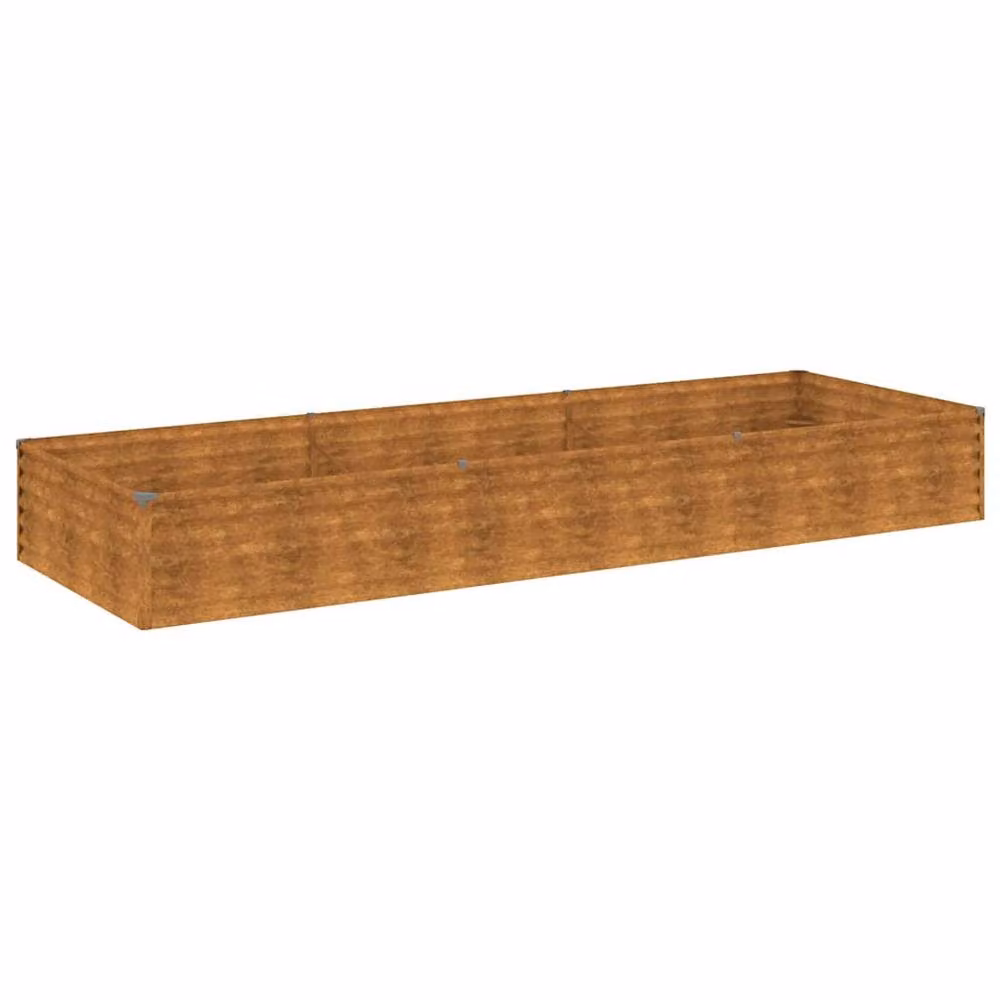 Berkfield Home Garden Corten Steel Raised Bed in Brown, W: 291 cm, D: 100 cm, H: 36 cm – 2