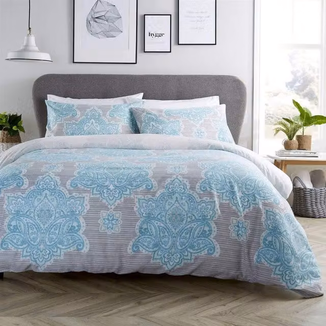NewEdgeBlinds Petrol Blue Modern Plain Duvet Cover, 180 x 200 cm