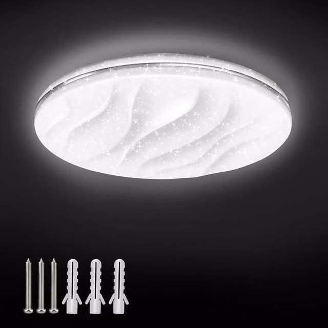 Extrastar 12W 6500K Round LED Ceiling Light in White