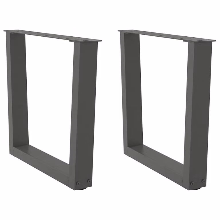 Berkfield Home V-Shape Dining Table Legs, 2 Piece Steel Set in Anthracite, H: 60 cm, W: 42 cm