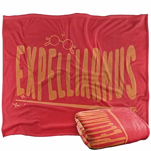 LOGOVISION Harry Potter Hogwarts School Expelliarmus Fleece Throw Blanket, W: 152 cm, D: 127 cm, Multicolour and White – 1