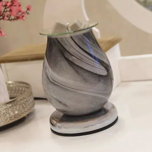 Aroma Accessories Swirl Electric Wax Melter in Grey and Purple, Diameter: 16 cm – 2
