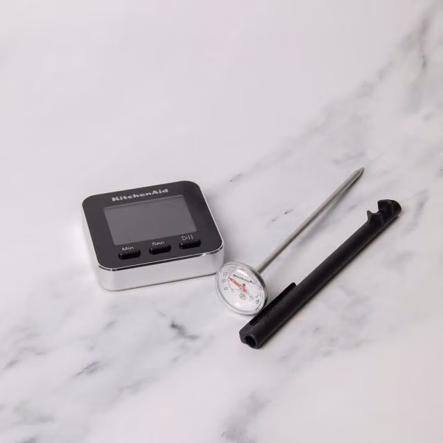 KitchenAid Magnetic Digital Timer and Instant Read Digital Thermometer, Black