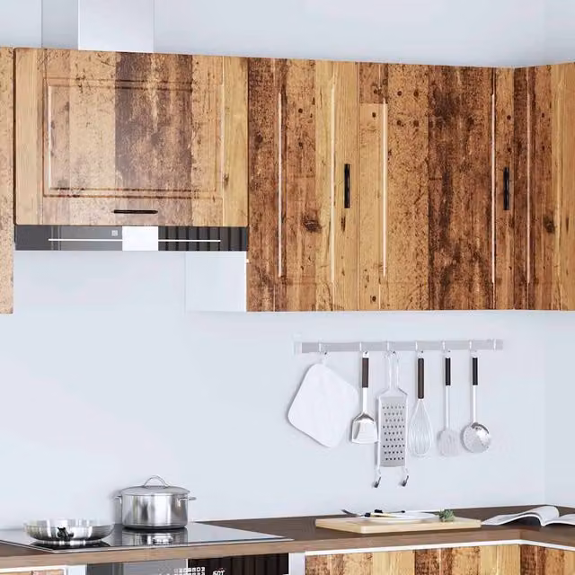 Berkfield Home Porto Wall Mounted Kitchen Cabinet in Brown Old Wood, W/D/H: 60.0 x 31.0 x 25.0 cm