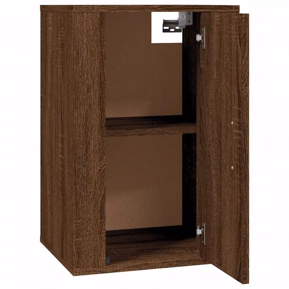 Berkfield Home Wall Mounted TV Cabinet in Brown Oak, W/D/H: 40 x 34.5 x 60 cm – 5