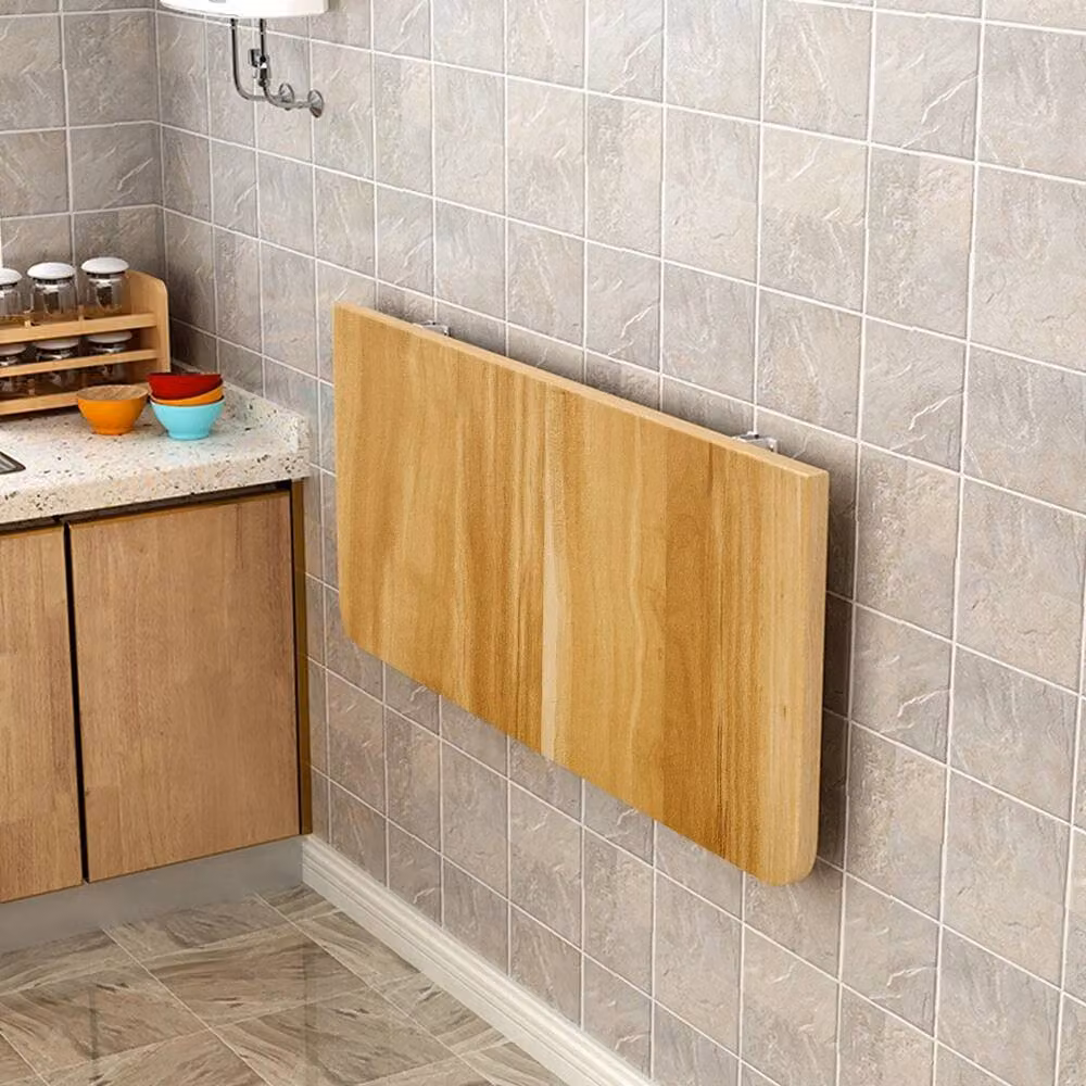 Havendro Folding Wall-Mounted Table and Shelf in Beige – 2