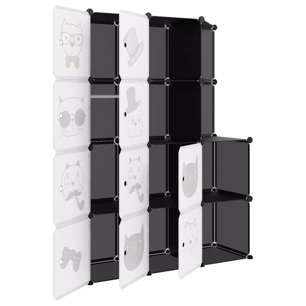 Berkfield Home 10 Cube Storage Cabinet for Kids in Black – 6