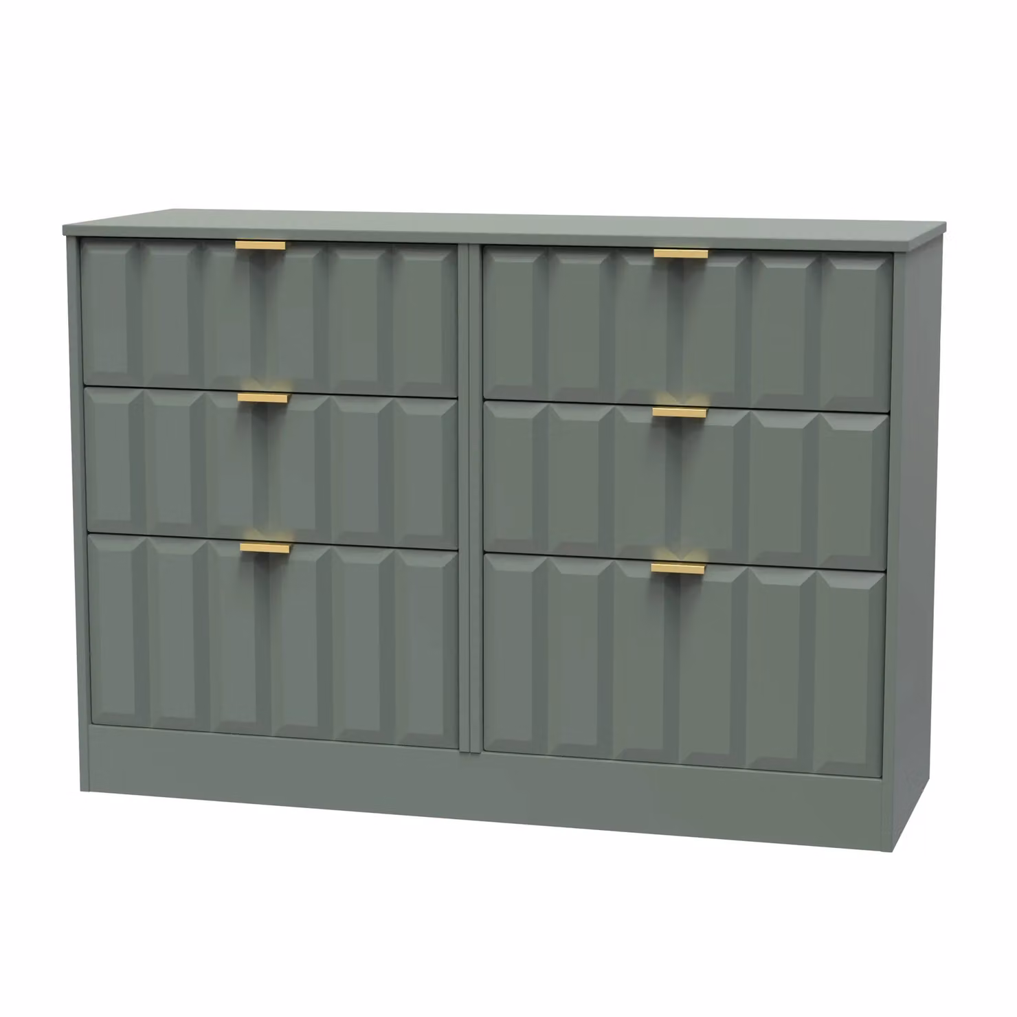 Ready Assembled 2 U Seattle 6 Drawer Wide Chest in Pale Green – 2
