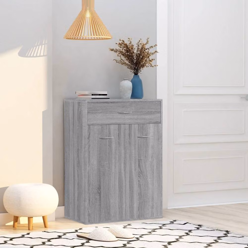 Berkfield Home Grey Sonoma Shoe Cabinet with Doors and Drawers, W/D/H: 60 x 35 x 84 cm – 2