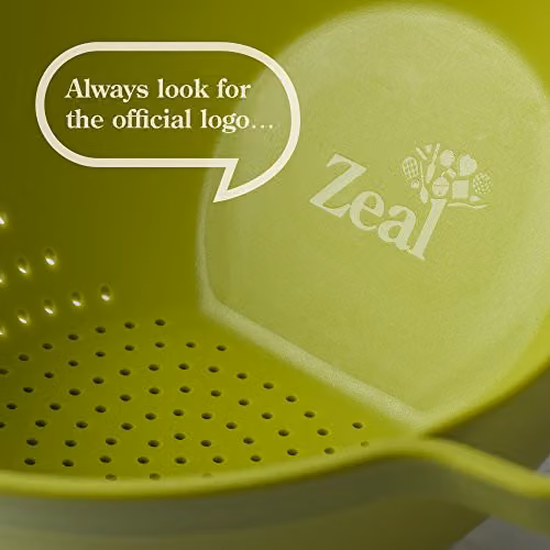 Zeal Drain and Serve Colander with Kitchen Tongs Set in Green – 4