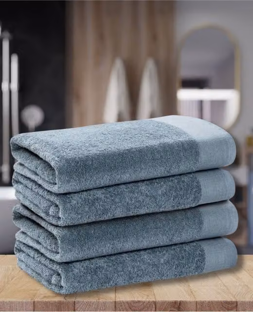Ezysleep Luxe Collection 4 Piece Egyptian Cotton Bathsheet Set in Blue Turquoise