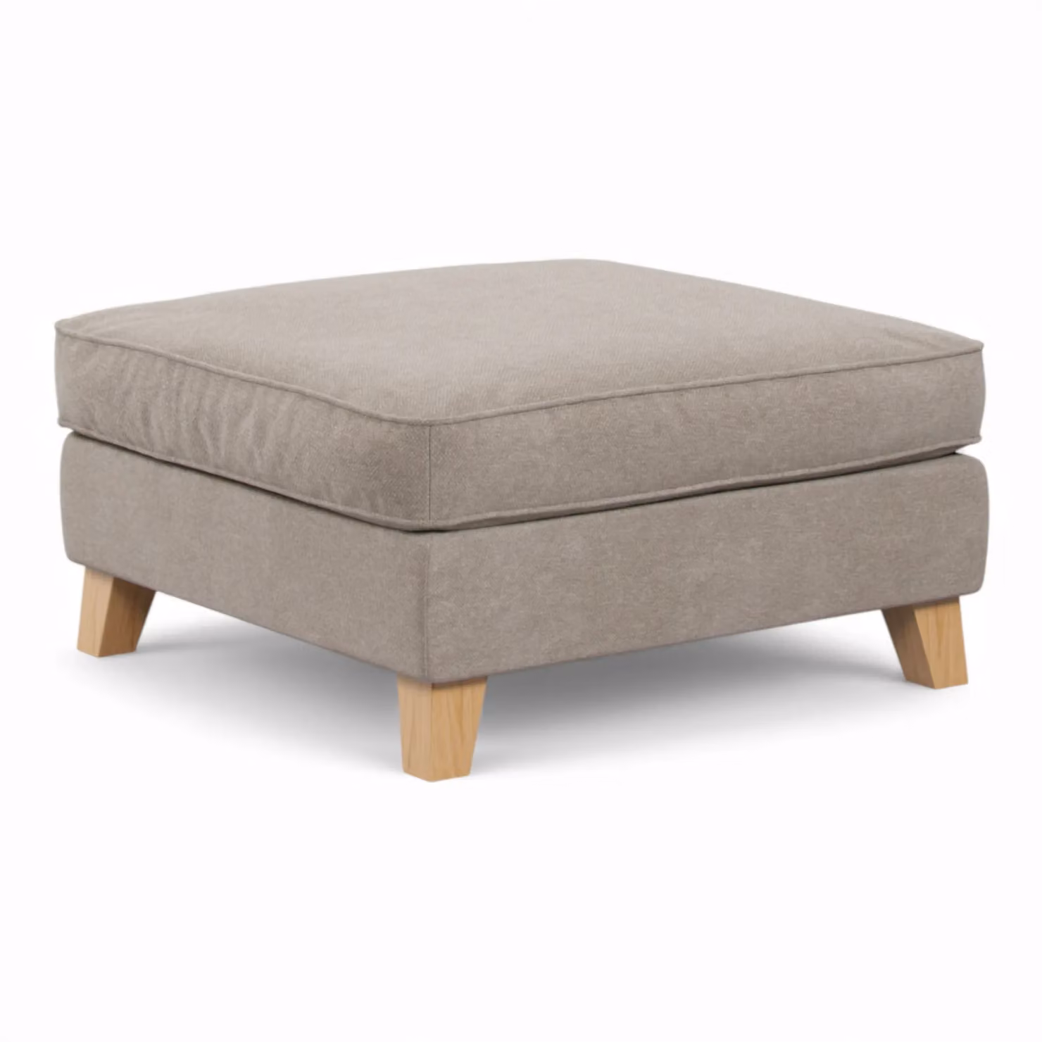 The Great Sofa Company Jackson Chenille Footstool in Stone – 2