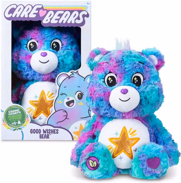 Basic Fun Care Bears Good Wishes Medium Blue and Multicolour Plush Animal
