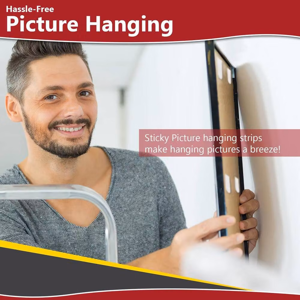 ATEK White Damage Free Picture Hanging Strips Large Value Pack for Mirrors and Wall Decor, 30 Pairs – 4