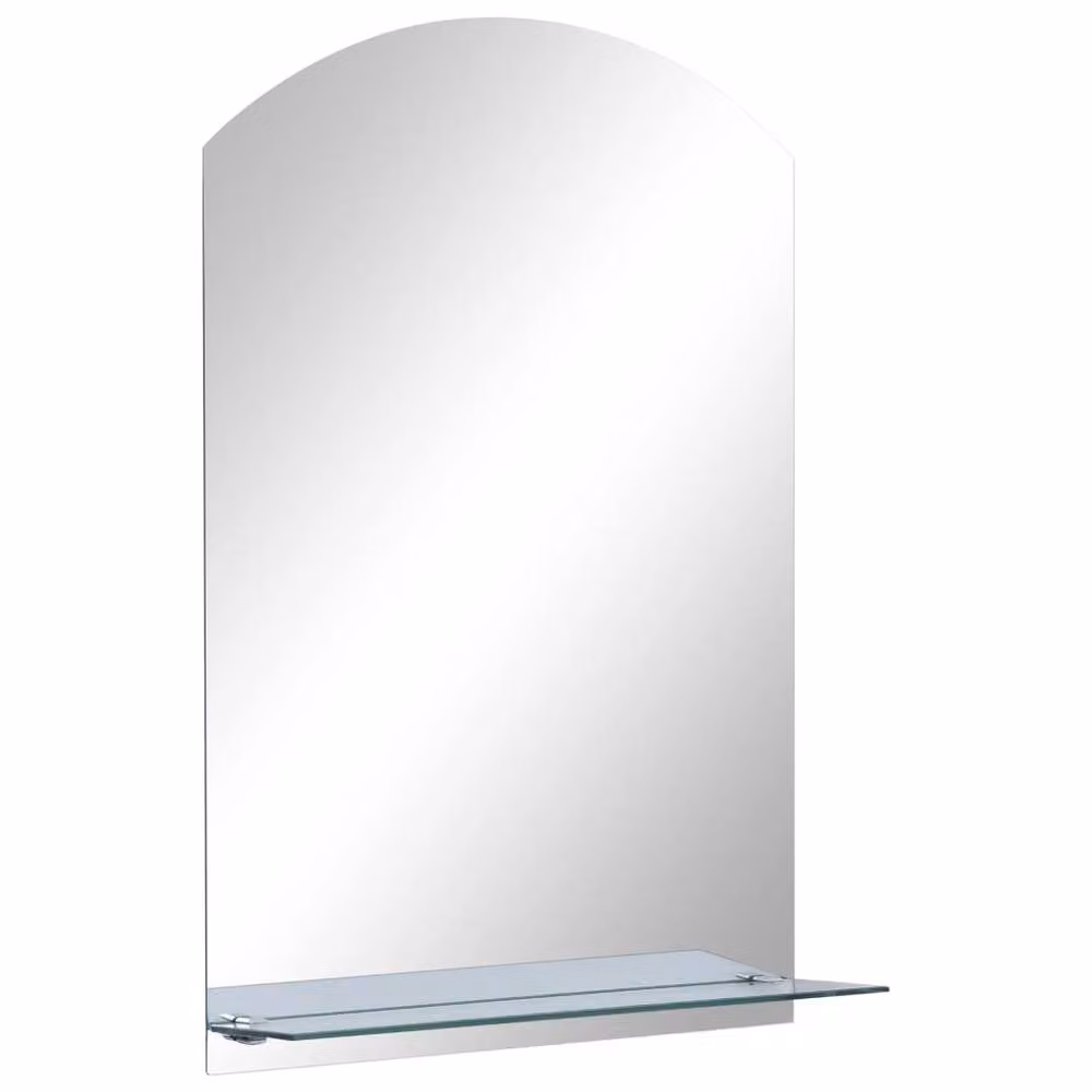 Berkfield Home Minimalist Rectangular Wall Mirror with Shelf, Silver, W: 40 cm, H: 60 cm – 2