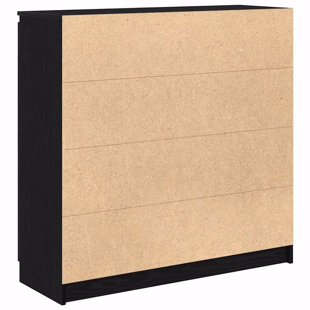 Berkfield Home Modern Sideboard with Drawers in Black Oak, W/D/H: 100.5 x 35 x 98.5 cm – 5