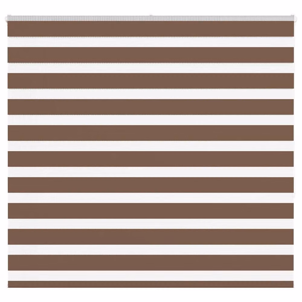 Berkfield Home Elegant Zebra Blind in Brown, W/H: 160 x 150 cm – 2