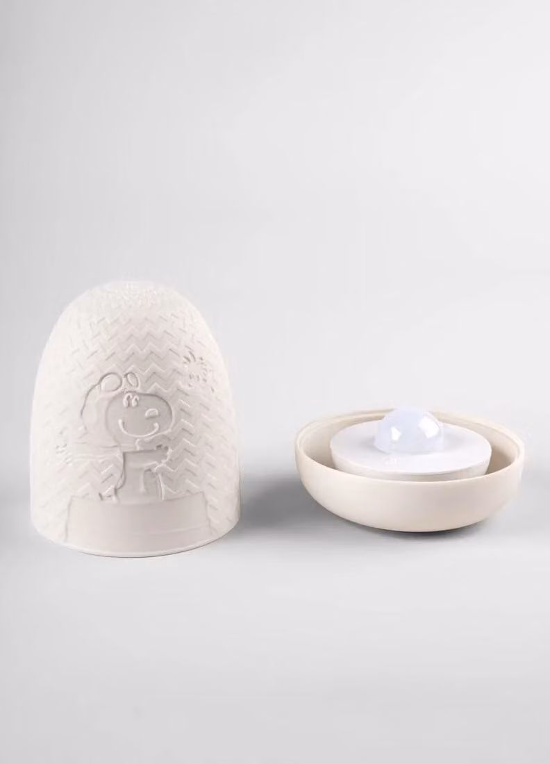 Lladró Snoopy White Ceramic Dome Table Lamp
