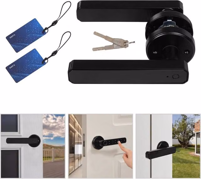 SPETLEK Smart Handle Lock with Type-C Interface in Black