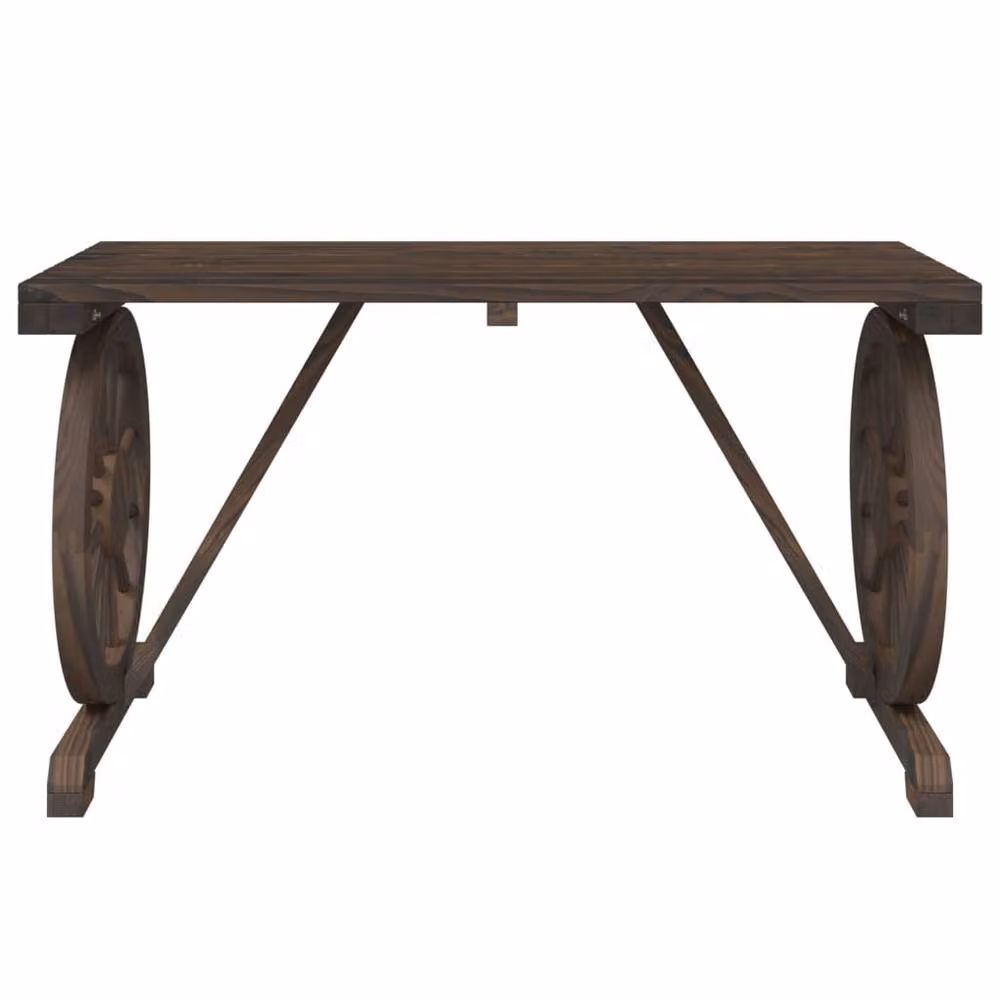 Berkfield Home Beautiful 3 Piece Garden Dining Set in Brown Solid Wood – 3