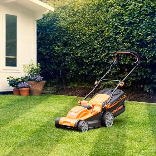 LawnMaster 37cm Electric Lawnmower with Mulching Kit and Collection Bag, Orange – 2