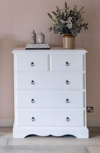 Statement Furniture Romance 2 Over 3 Chest of Drawers in White