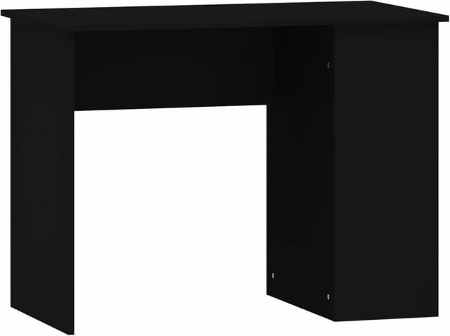 Berkfield Home Black Computer Desk in Engineered Wood, W/D/H: 100 x 55 x 75 cm