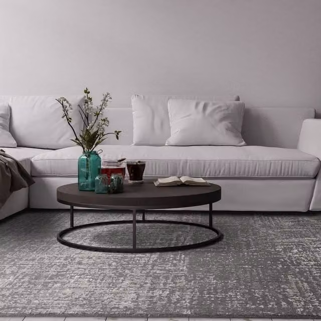 The Rug Shop UK Charcoal Modern Abstract Easy To Clean Area Rug, W: 160 cm, D: 230 cm – 1