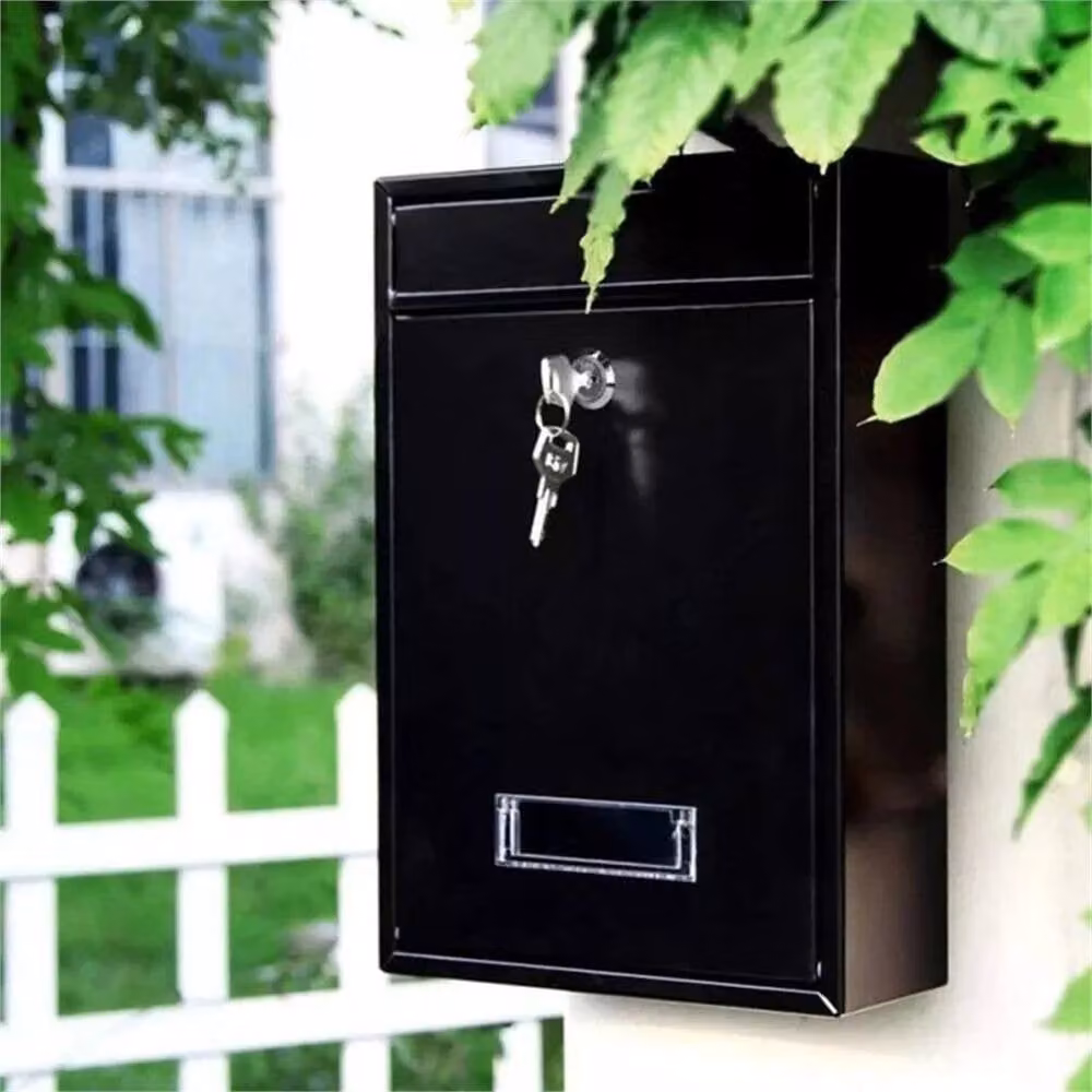 Nordara Black Steel Enamel Wall Mounted Letter Post Box – 5