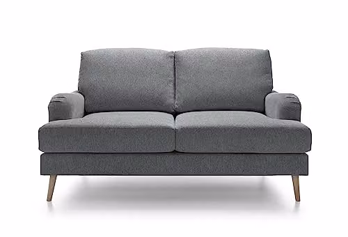 Abakus Direct Harper 2 Seater Sofa in Dark Grey Smart Chenille Fabric
