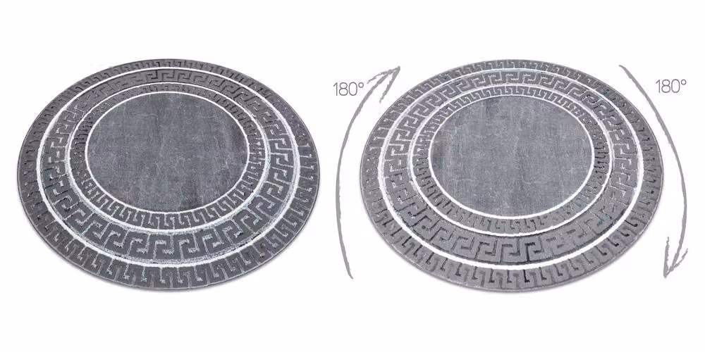 RugsX Allure Round Geometric Grey Rug, Diameter: 200 cm – 2