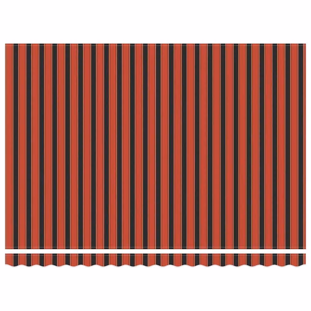 Berkfield Home Manual Retractable Wall-Mounted Awning in Orange and Brown, W: 450 cm, D: 350 cm – 5