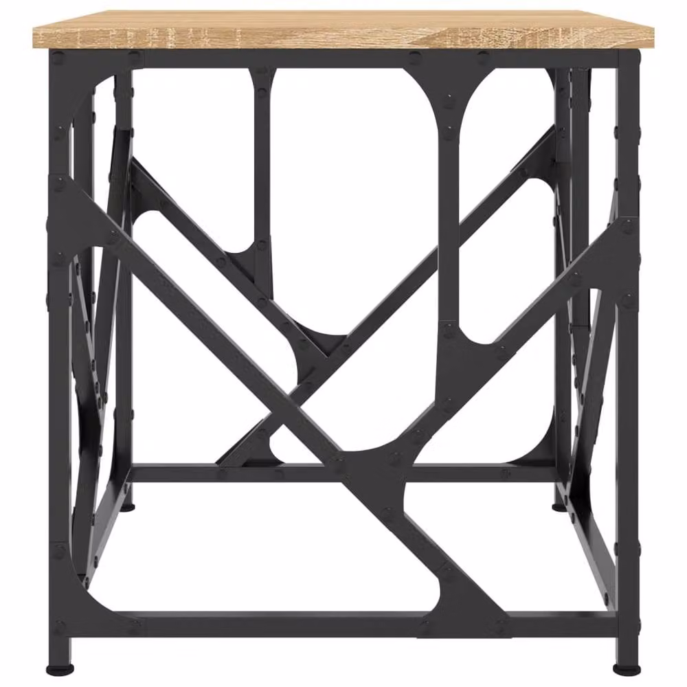 Berkfield Home Sonoma Oak Coffee Table in Brown, W/D/H: 45 x 45 x 47.5 cm – 4