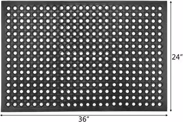 Nordara Black Thick Rubber Mat for Garage, Garden and Work Areas, W: 57 cm x L: 90 cm – 1